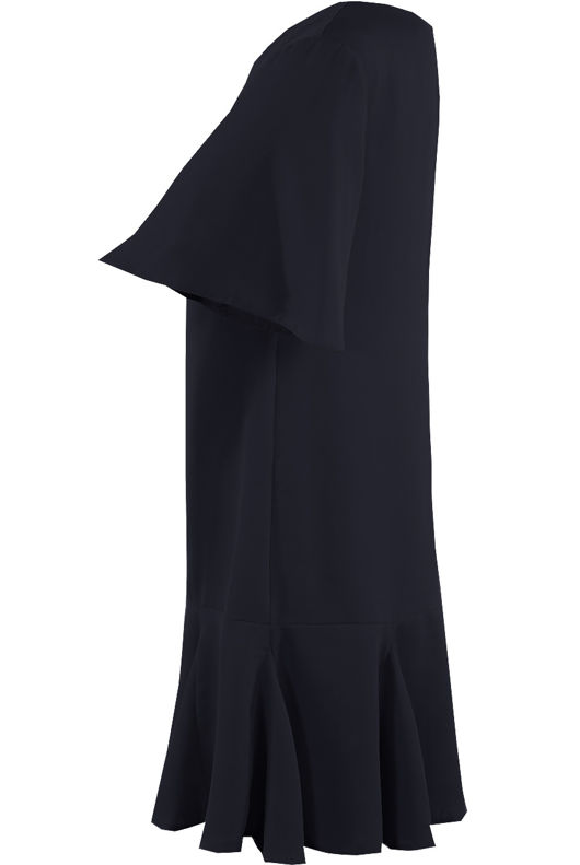 Flare Hem Shift Dress In Navy