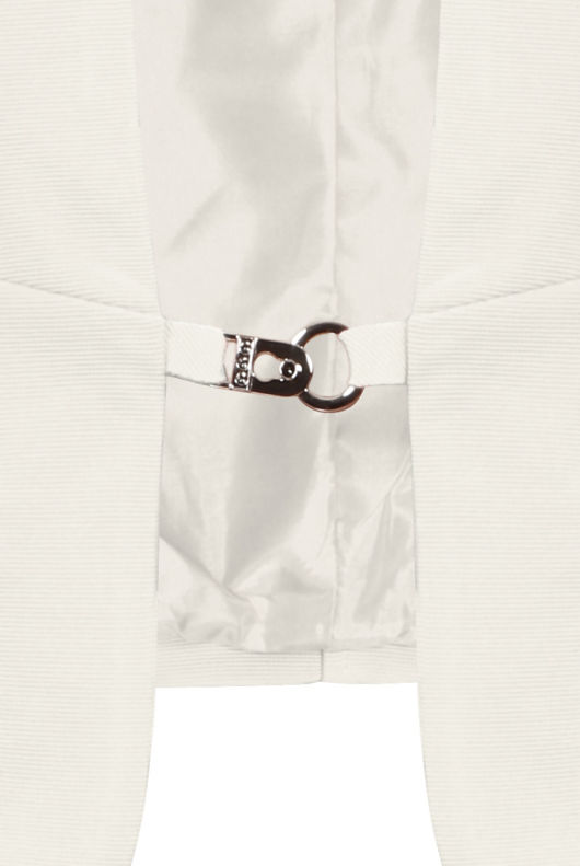 Cream Puff Sleeve Hook Fastening Cropped Blazer