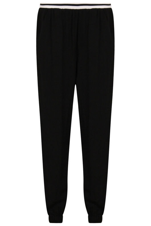 Black & White Contrast Leisurewear Trouser