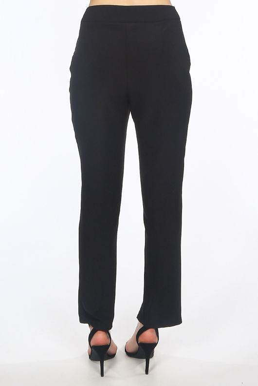Black Front Slit Trousers