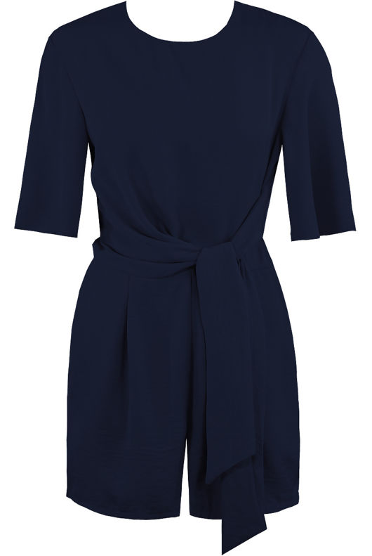 Navy Front Tie Up Playsuit