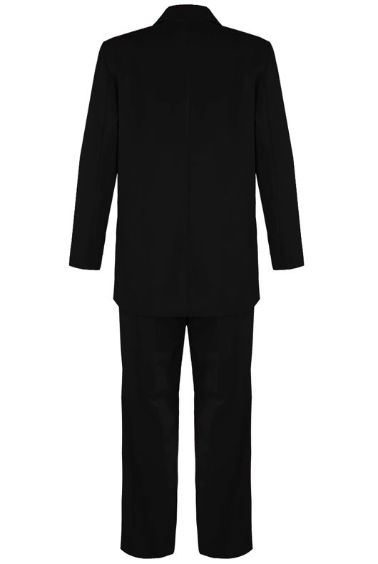 Black Double Breasted Blazer & Wide Leg Trouser Suit