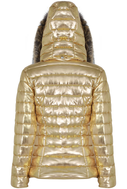 Golden Metallic Padded Coat