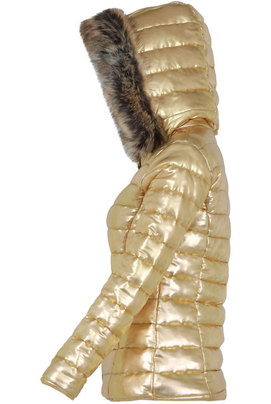 Golden Metallic Padded Coat