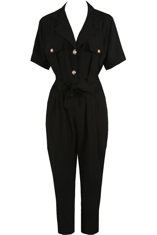 Black and white mix pack Front Button Up Boilersuit