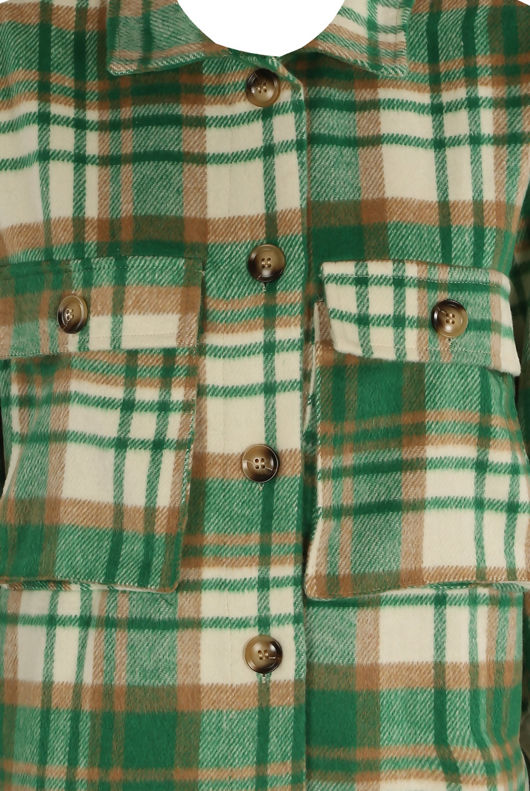 Green Check Print Shackets