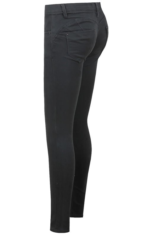 Grey Soft Skinny Zip Up Jeans