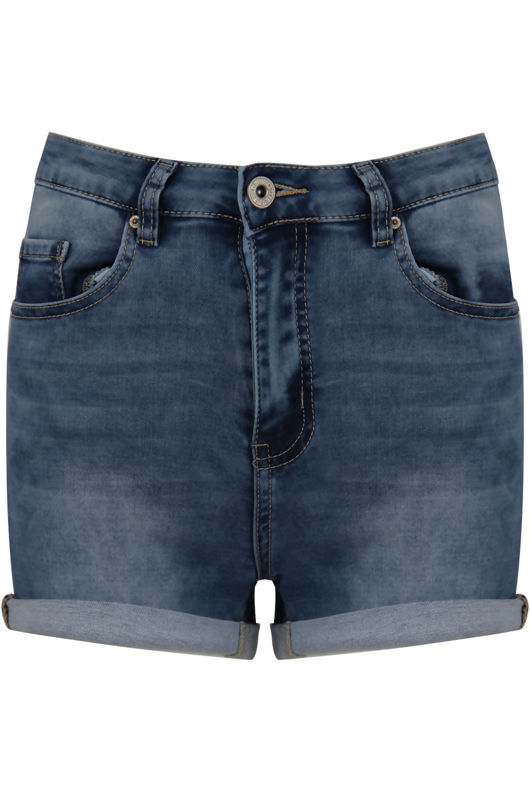 Denim Turn Up Shorts