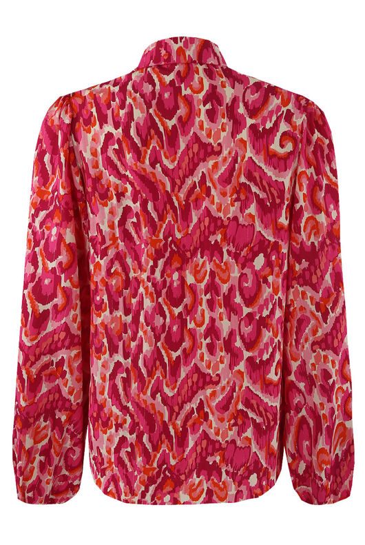 Fuchsia Printed Chiffon Blouse