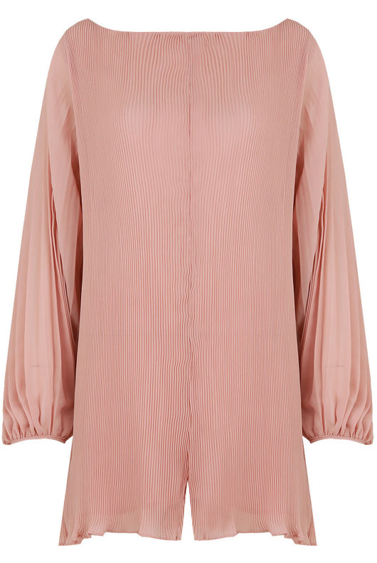 Rose Pleated Back Button Up Playsuit 