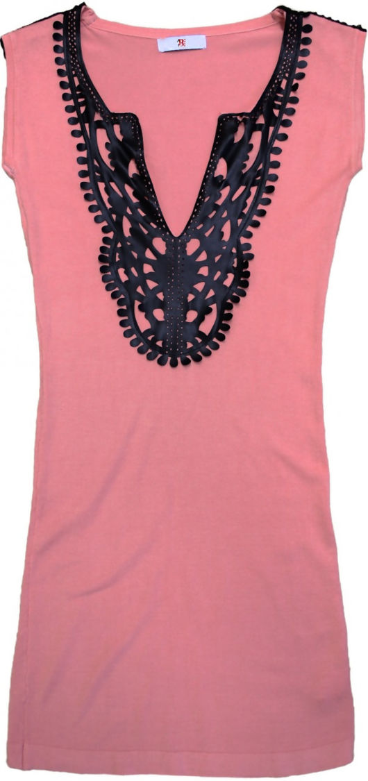 PVC Cut-Out Detail Knitted Top