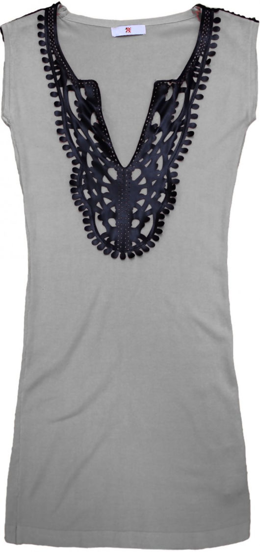 PVC Cut-Out Detail Knitted Top