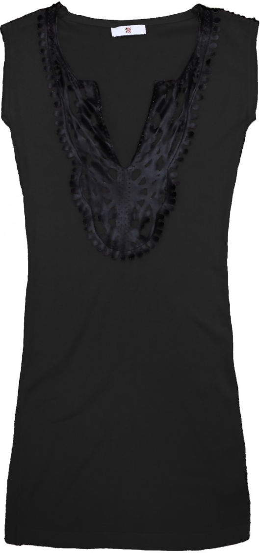 PVC Cut-Out Detail Knitted Top