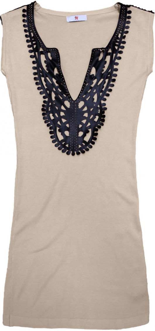 PVC Cut-Out Detail Knitted Top