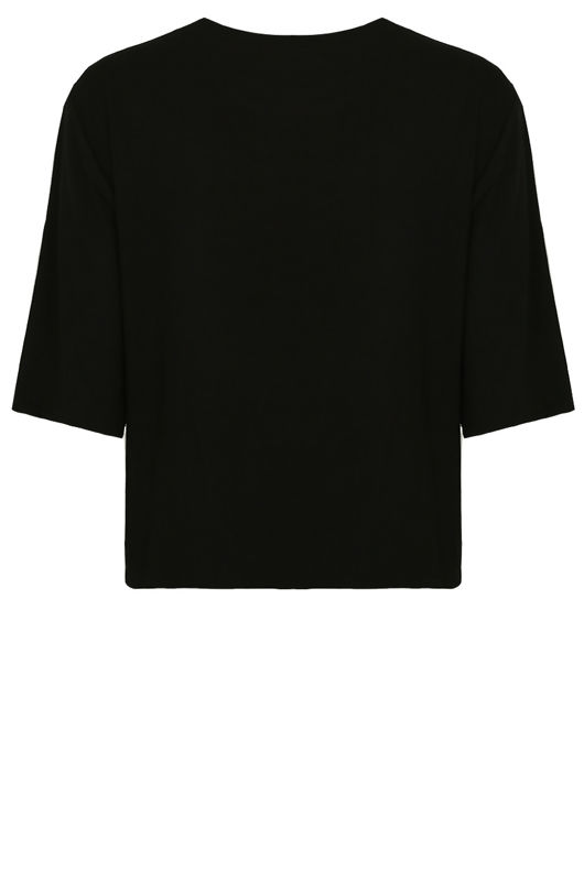 Black Front Lace Tie Up Crop Tops