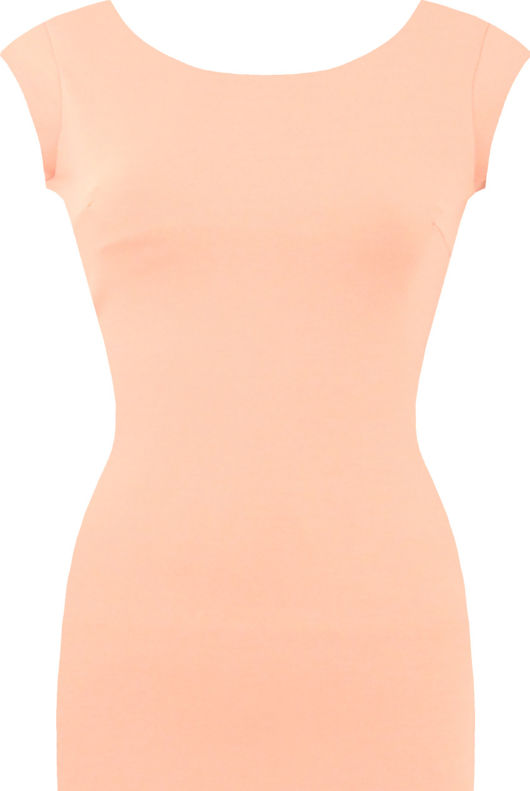 Rose Open Back Cap Sleeve Stretch Dress