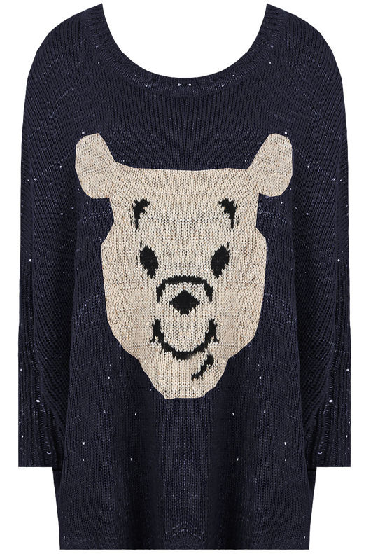 Navy Festive Winter Bear Knitwear