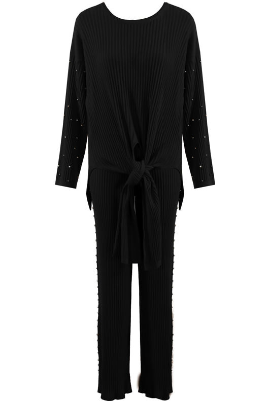  Pearls Trim Tie Up Loungewear - Mix Colours Pack