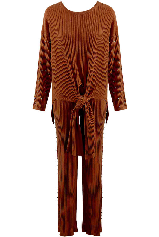  Pearls Trim Tie Up Loungewear - Mix Colours Pack