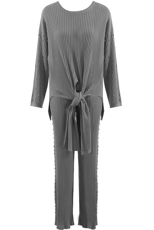  Pearls Trim Tie Up Loungewear - Mix Colours Pack