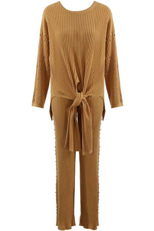  Pearls Trim Tie Up Loungewear - Mix Colours Pack