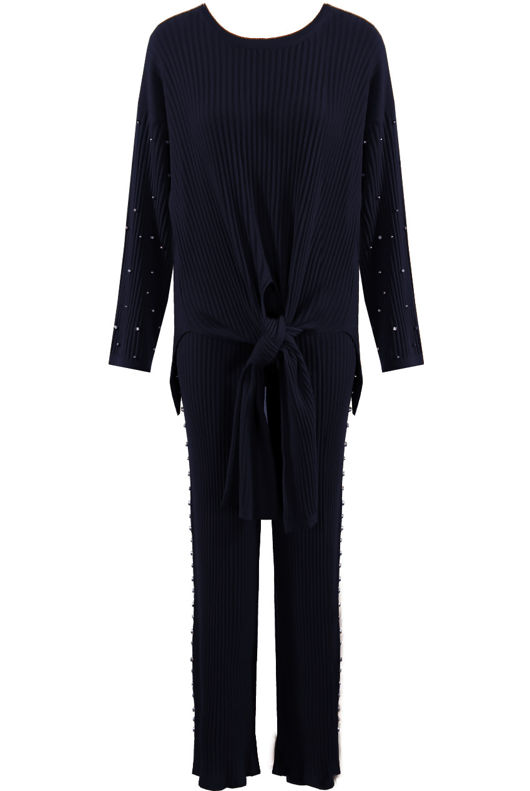  Pearls Trim Tie Up Loungewear - Mix Colours Pack