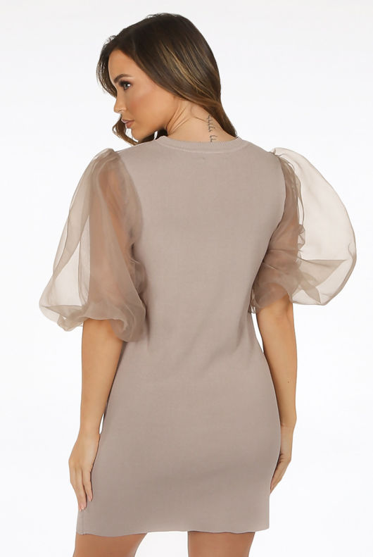 Knitted Mesh Sleeve Mini Dress - Mixed Colours Pack