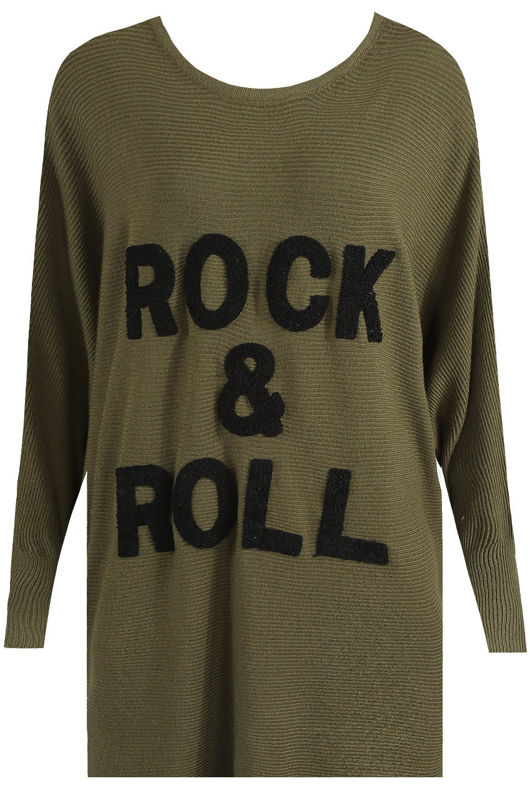 Rock & Roll Embossed Knitted Mix colour Jumper