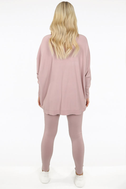 Sequin Heart Embellished Jumper & Trouser Set