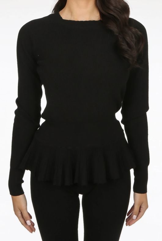 Black Fine Knit Loungewear Two Piece Set