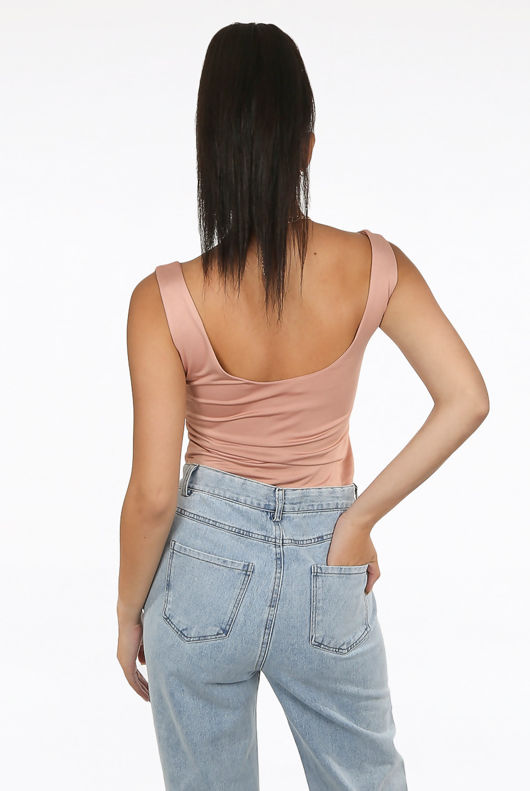 Rose Square Neck Crop Tops