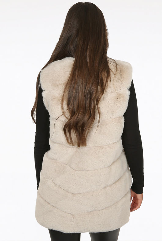 Layered Faux Fur Gilet