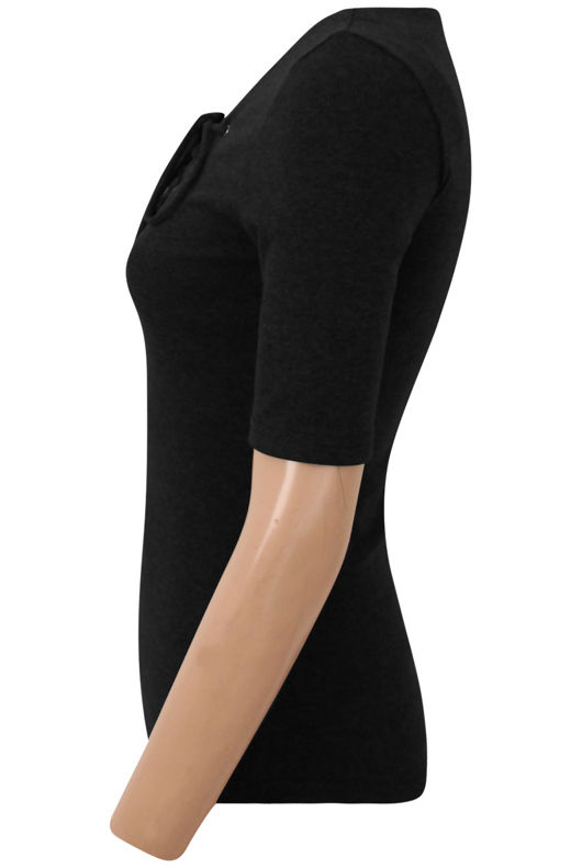 Black Knitted Front Tie Up Top