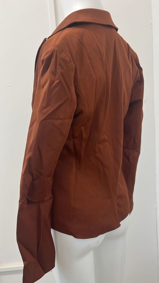 Brown Single Button Blazer