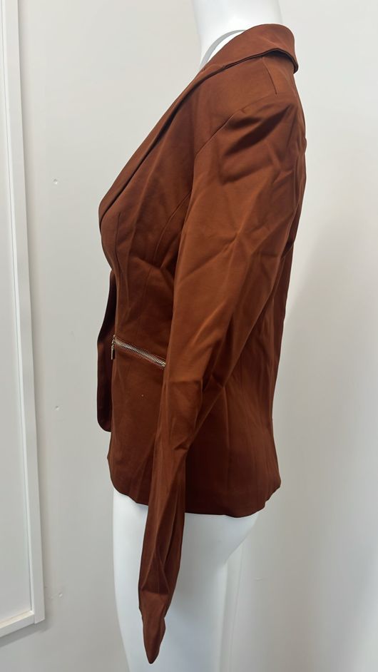 Brown Single Button Blazer