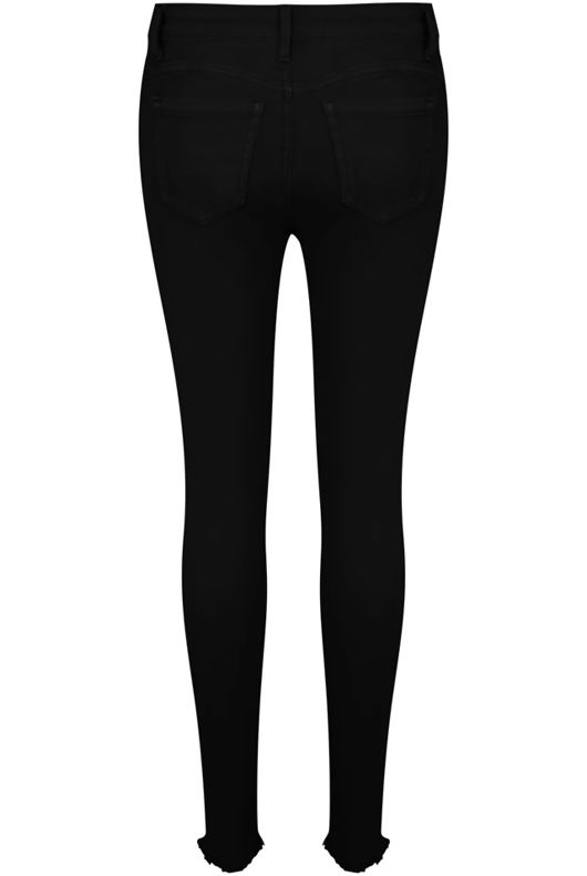 Black Knee Ripped High Waisted Skinny Jeans