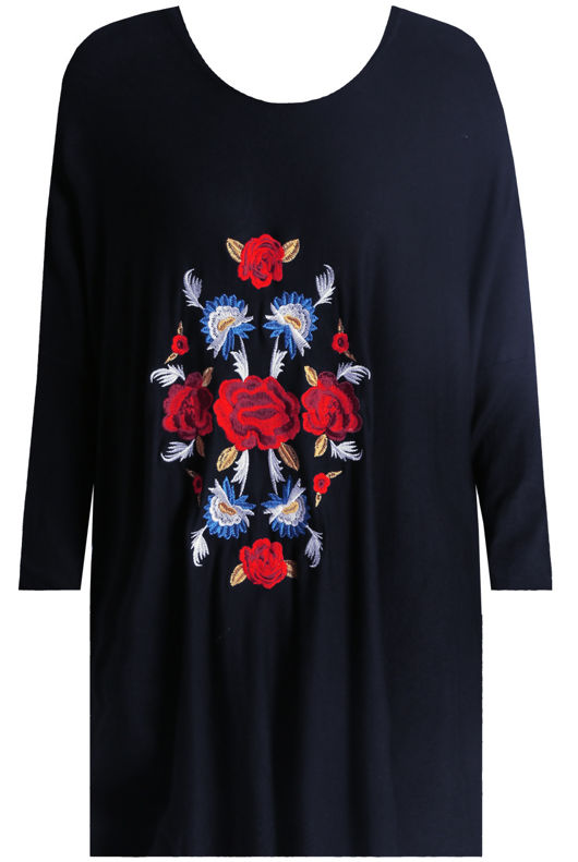 Contrast Flower Embroidered Knitted Jumper - Mix Colours Pack