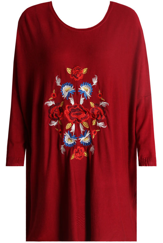 Contrast Flower Embroidered Knitted Jumper - Mix Colours Pack