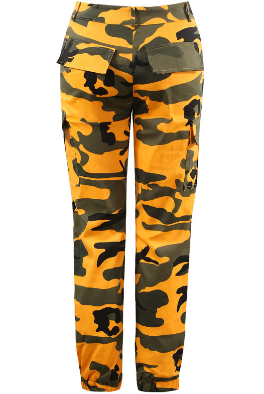 Camouflage Button Up Jogger Pants