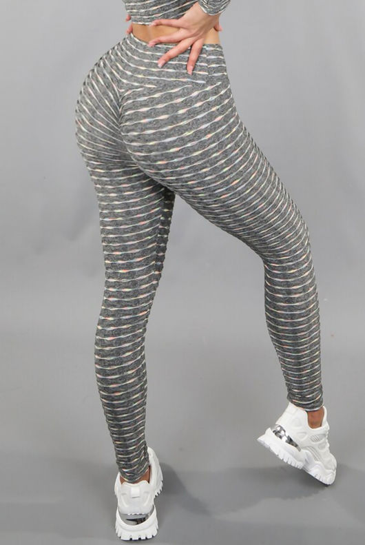 Rainbow Honeycomb Active Bum Sculpt Seam Leggings