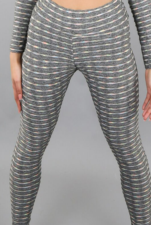 Rainbow Honeycomb Active Bum Sculpt Seam Leggings