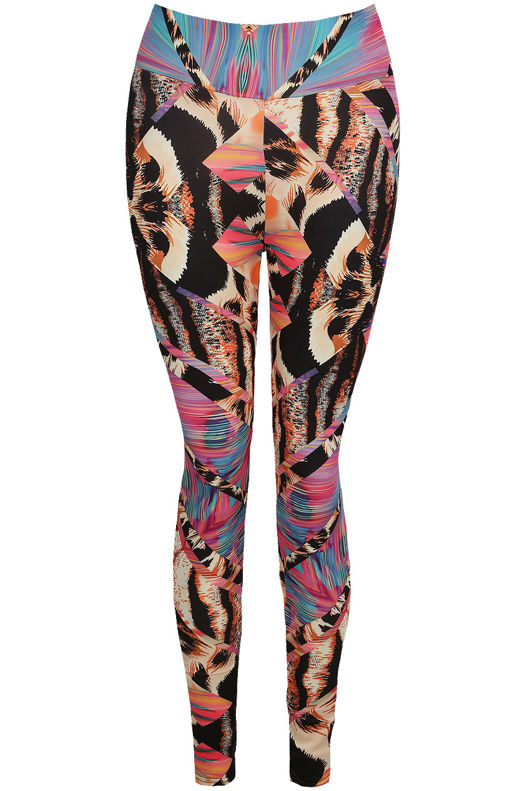Tiger Print High Waist Push Up Leggings