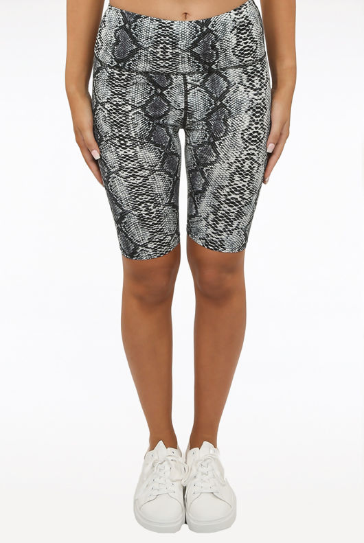Grey Reptile Print Knee Length Trouser