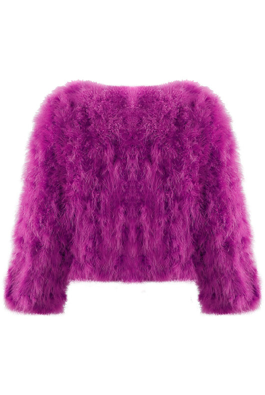 Purple Ostrich Feather Jacket