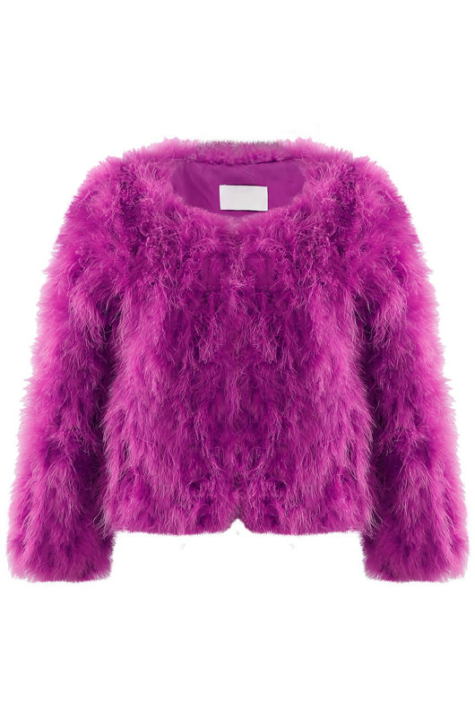 Purple Ostrich Feather Jacket
