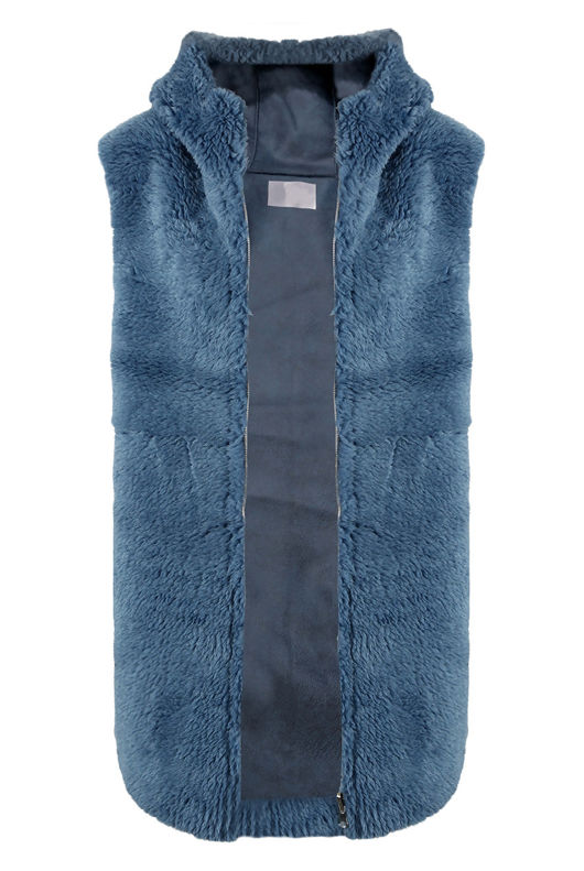 Blue Borg Reversible Faux Shearling Gilet