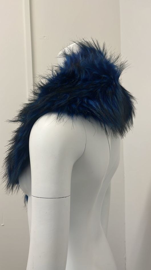 Blue Colour Faux Fur Collars