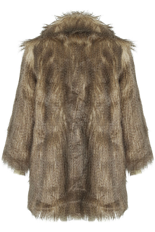 Shaggy Fur Fox Overcoat