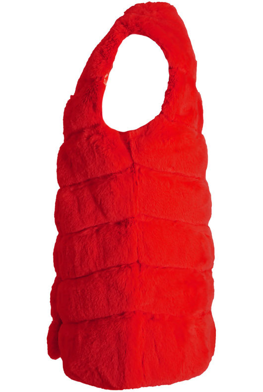 Red Layer Fur Gilet