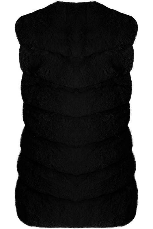 Black Layer Fur Gilet 